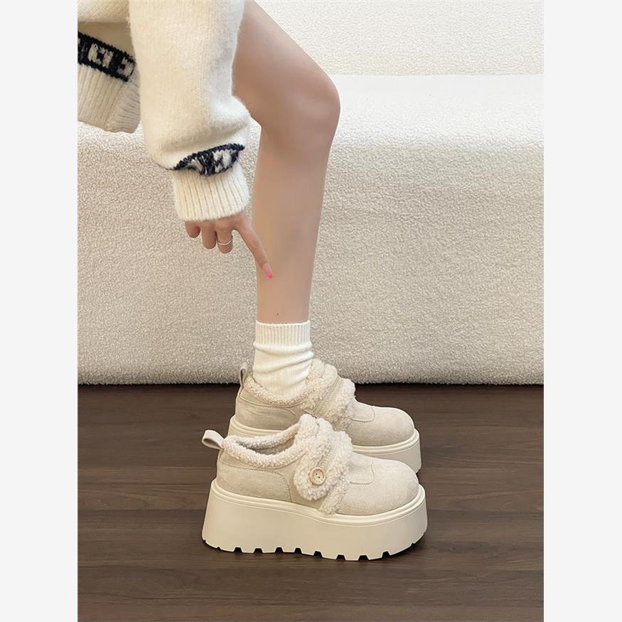 魔术贴厚底勃肯鞋女2025