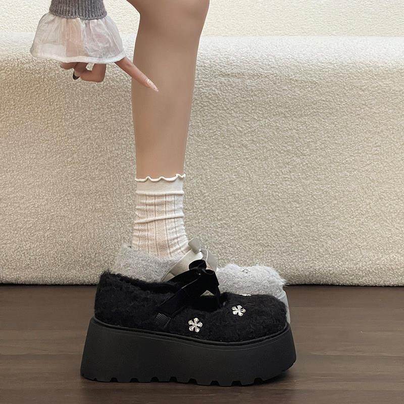 精致优雅高级厚底勃肯鞋女2026春新内增高蝴蝶结时尚百搭浅口单鞋,女鞋,勃肯鞋/软木鞋,淘宝优惠券,粉丝福利购,淘宝优惠卷