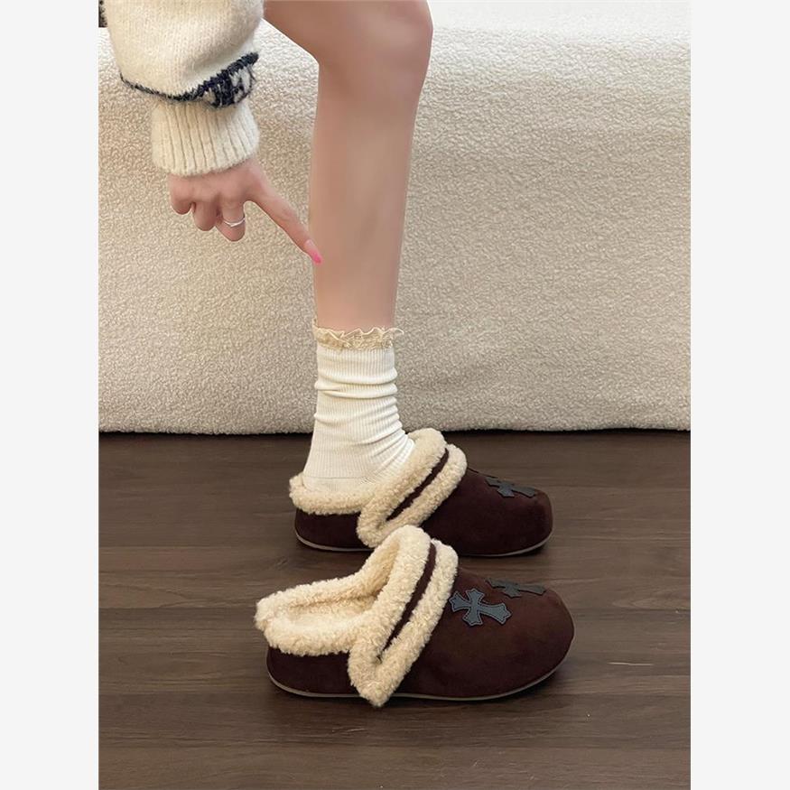 内增高毛毛勃肯棉拖鞋女2