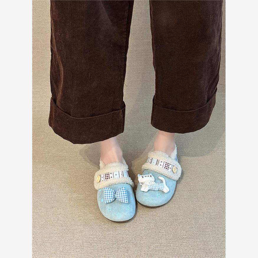 毛毛少女心卡通魔术贴勃