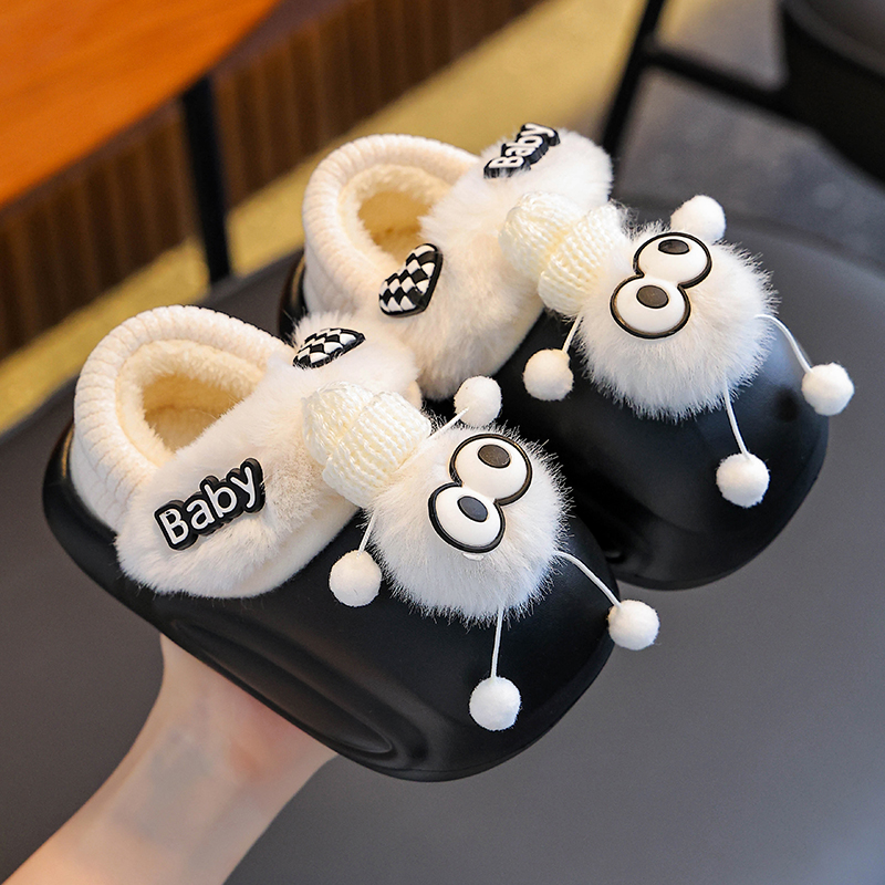 棉拖鞋2025新款冬季儿童棉拖鞋EVA防水可拆卸棉套亲子宝宝居家包