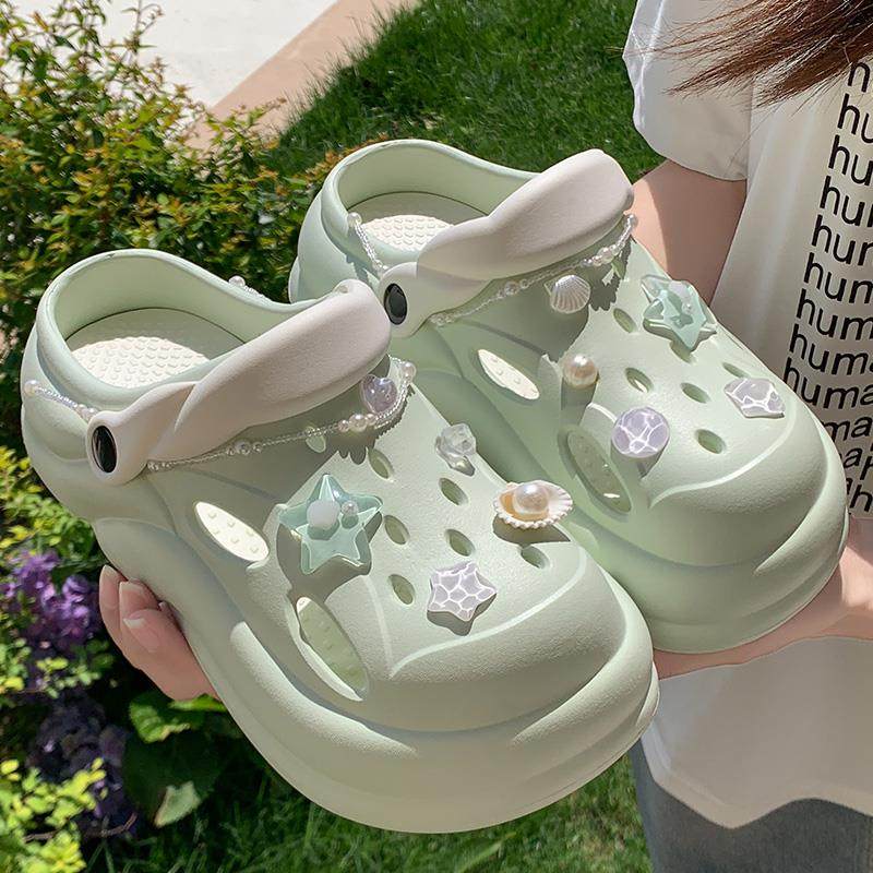 厚底洞鞋女款夏季2025新防