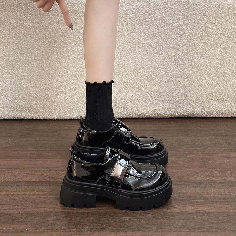 时尚经典学院英伦风厚底玛丽珍鞋女2026一字扣粗跟单鞋增高小皮鞋,女鞋,浅口单鞋,淘宝优惠券,粉丝福利购,淘宝优惠卷