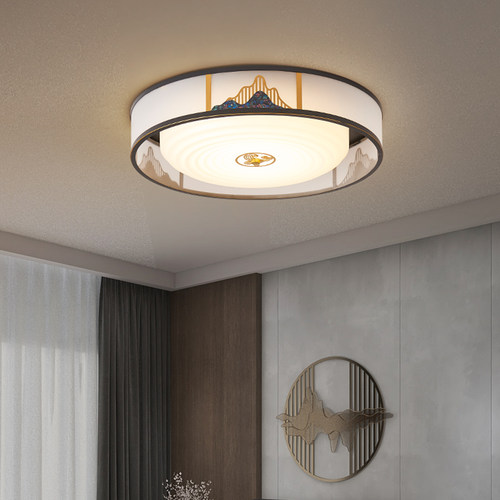 新中式铁艺吸顶灯2025新款