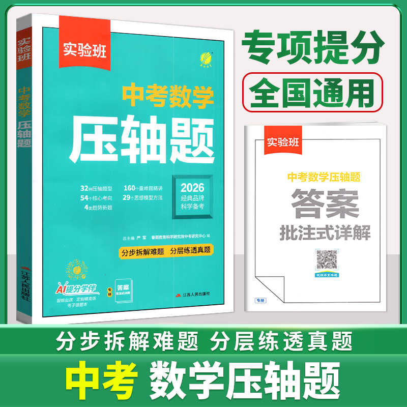 2026实验班中考数学压轴题代数几何七八九年级难题精讲核心考向思想模型方法趋势新题拆解难题分层练透真题含答案批注