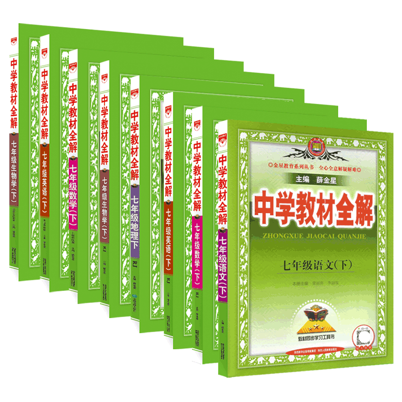 2025春新版中学教材全解七年级八九年级下册语文数学英语物理化学政治历史地理生物人教版薛金星初一二三初中课本同步解读辅导书