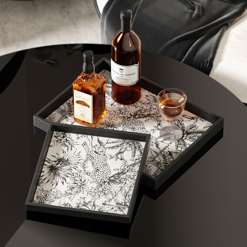 AKBK玄关钥匙托盘家用茶几桌面香薰摆件轻奢高档首饰化妆品收纳盒