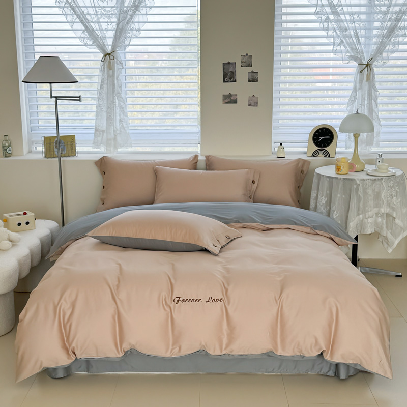60S长绒棉全棉纯棉被套229X230加大双人248X248被罩纯色支持定做