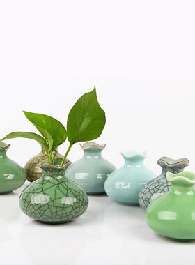 龙泉青瓷小花器创意手工陶瓷家居