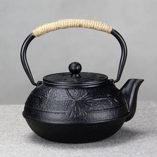 600ml日本南部铁壶纹煮水泡茶手工铸铁壶家用养生茶壶水壶铁茶壶