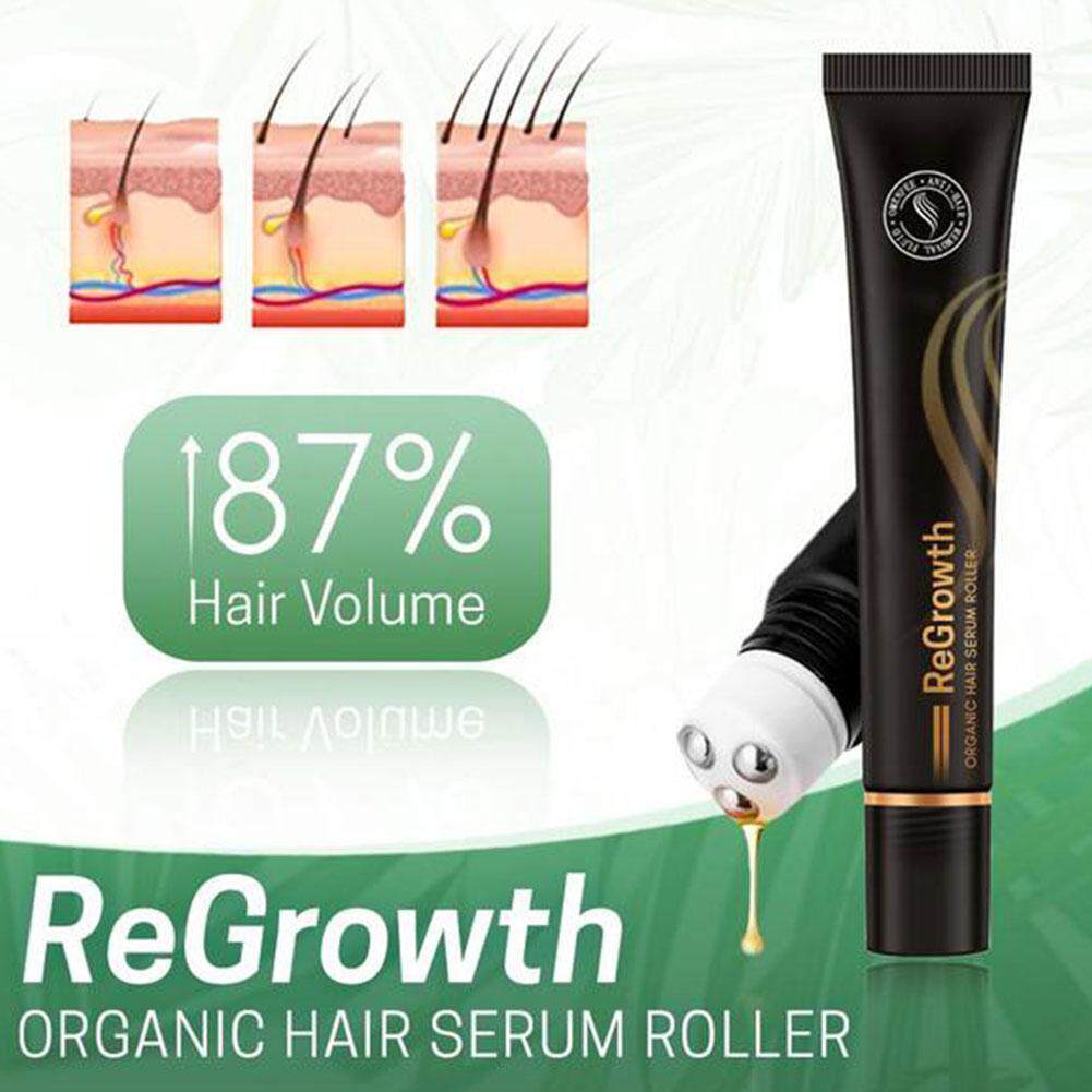 Regrowth Organic Hair Serum Roller Set Biotin Serum Triple发 - 实物图