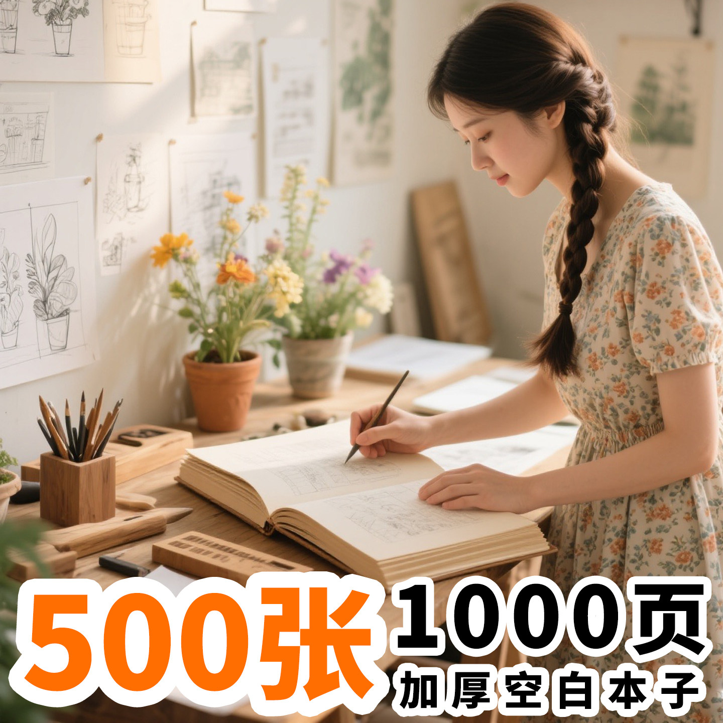a4空白笔记本设计师专用加厚本图片