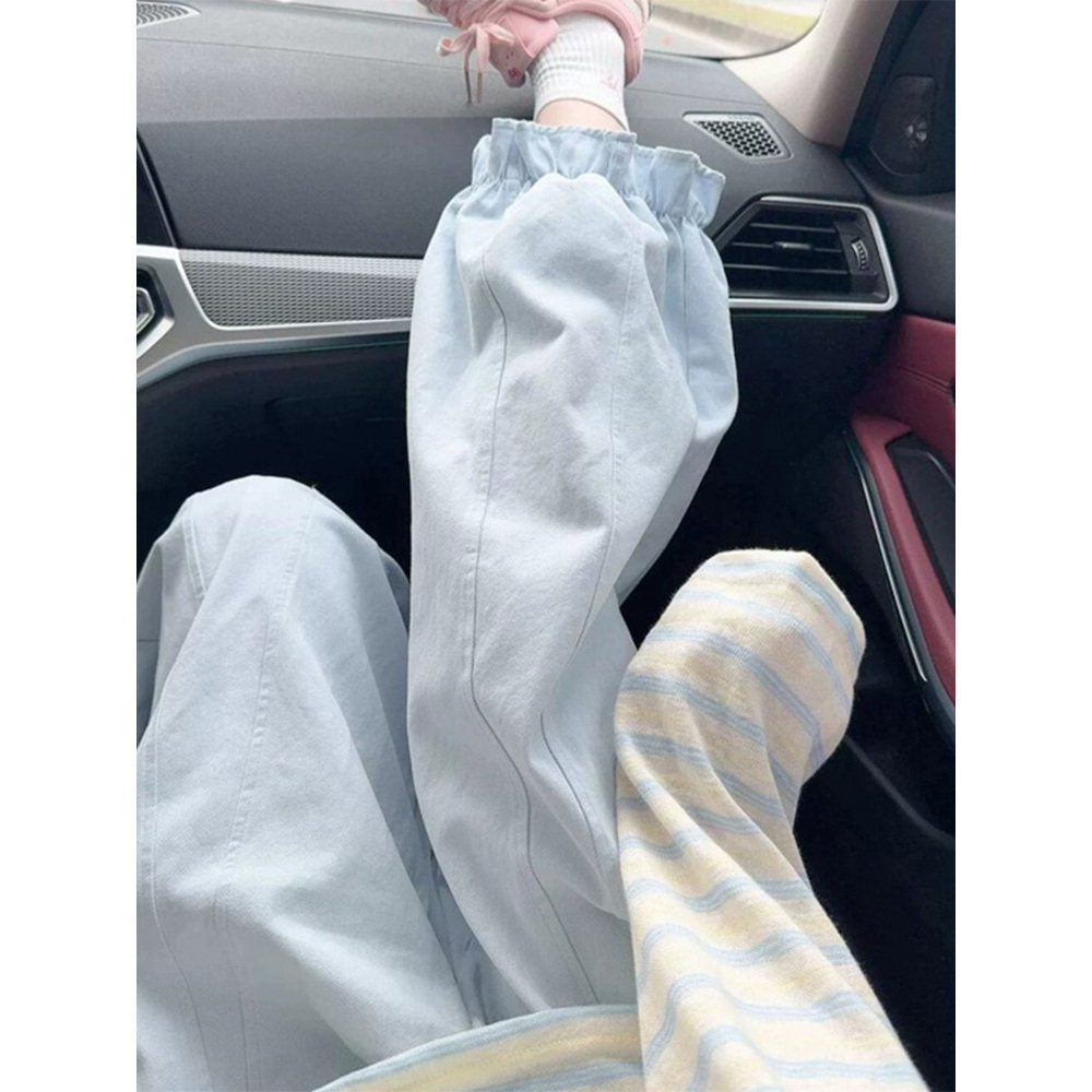 阔腿裤女夏季薄款九分灯笼裤女显瘦松弛感冰丝速干防晒裤子