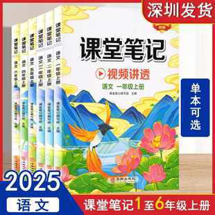 2025秋适用课堂笔记一二三四五六年级上下册语文人教部编版 预习随堂笔记 视频讲解课本解析预习学霸笔记教材全解汉知简黄冈学霸状元