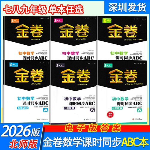 金卷初中数学课时同步ABC本
