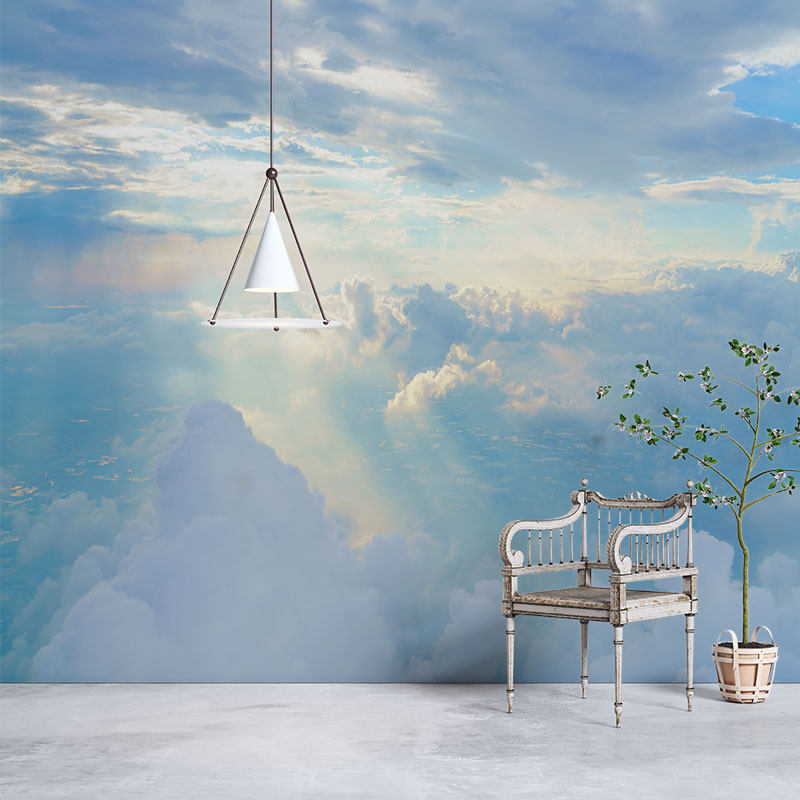 墙纸定制3d法式艺术蓝天白云电视背景墙壁纸客厅壁布卧室墙布壁画,家装主材,定制壁画,淘宝优惠券,粉丝福利购,淘宝优惠卷