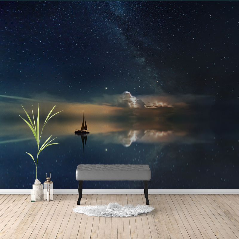 墙纸定制3d立体星空顶背景墙壁纸客厅壁布主题卧室天花板墙布壁画