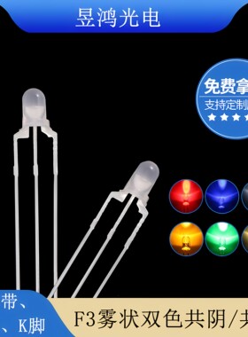 3mm雾状双色led发光二极管