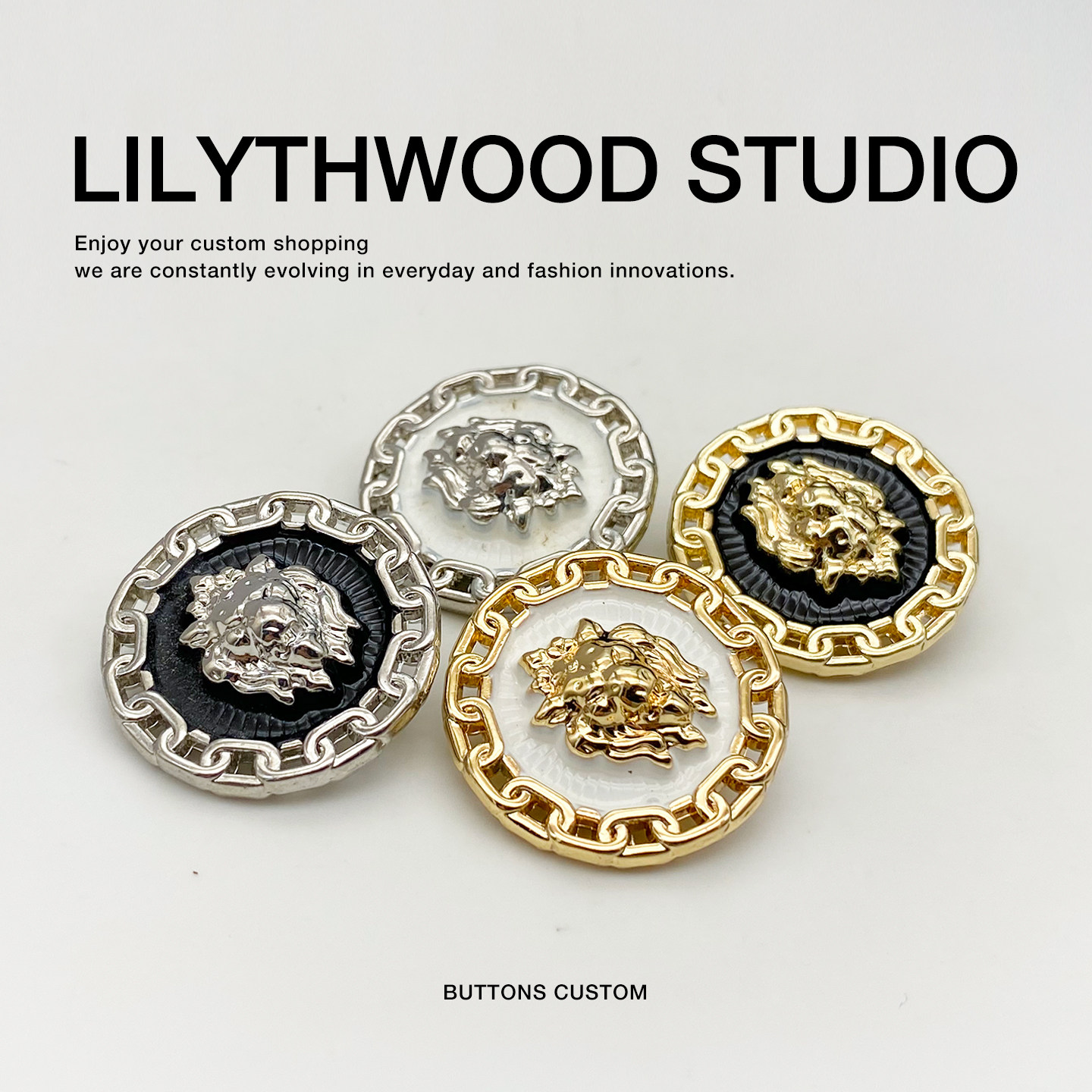 高端狮子头金属纽扣圆形衣服外套大衣扣毛衣开衫扣子高端精致时尚