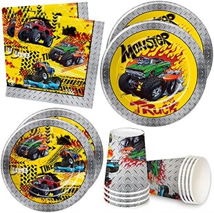 Truck Monster Plates And Xigejob Dinnerware Party Napkins