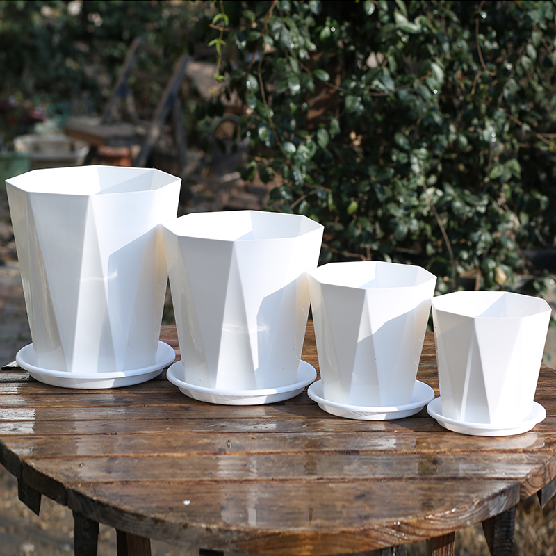 【极速发货】加厚八角塑料花盆