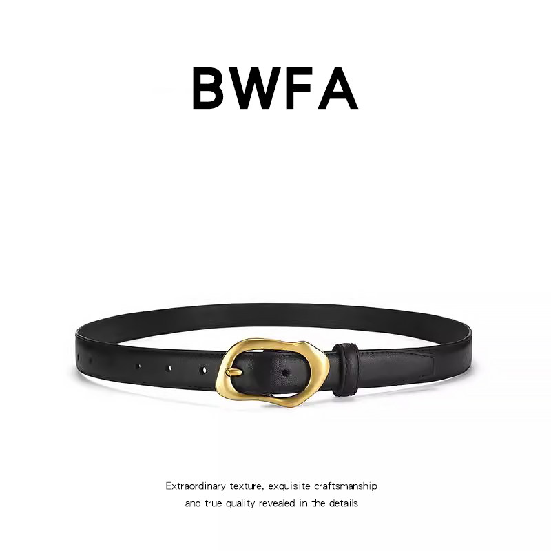 BWFA原创真皮腰带2025新款设计感小众高级感百搭配牛仔裤皮带女款