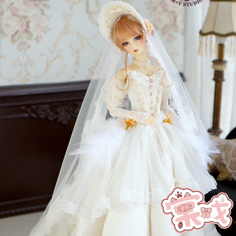 【棠戏BJD】衣服【喵屋】Audrey奥黛丽 3分 DD 娃衣 洋装婚纱礼服