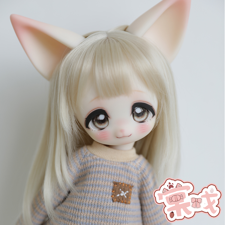 【棠戏BJD预定】素头【森林大兔吱】菲菲 耳廓福狸 3插6分 大头