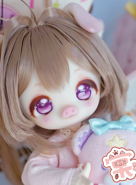 【棠戏BJD预定】素头【森林大兔吱】珠珠 3插6分 大头 包邮