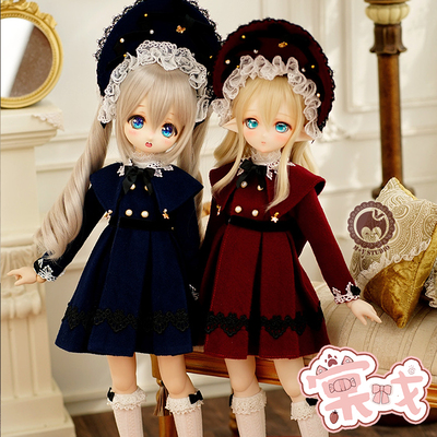 【棠戏BJD】衣服【喵屋】安娜 冬季羊毛呢英伦大衣4分娃衣MDD熊妹