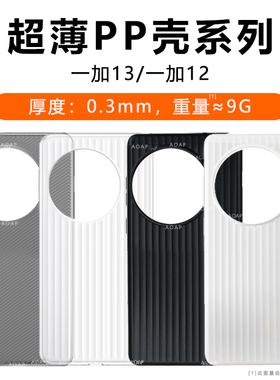 AOAP 适用一加13超薄PP壳1加13T瓦楞条纹透明磨砂手机壳1+13/12超轻波纹散热防指纹裸机感OnePlus13t原机后壳