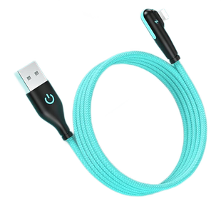 艾胜者 弯头数据线短线25cm适用苹果iPhone14pro/13/12/11/XS/XR/SE2/8plus平板充电短线便携USB手机充电器线