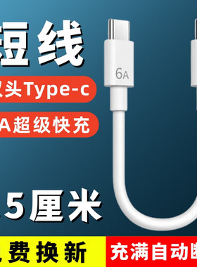 艾胜者6A超级快充双头Type-c数据线闪充手机平板充电线双向Ctoc充电宝超短线双tpyec适用华为荣耀vivo小米tpc