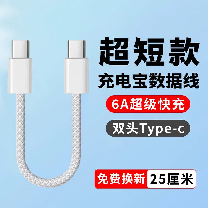 艾胜者双Type-C数据线短款图片