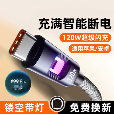 艾胜者120W超级闪充Type-c数据线