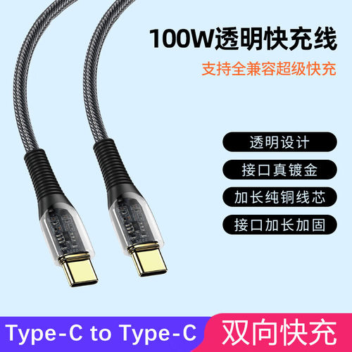 艾胜者双头Type-C100W数据线