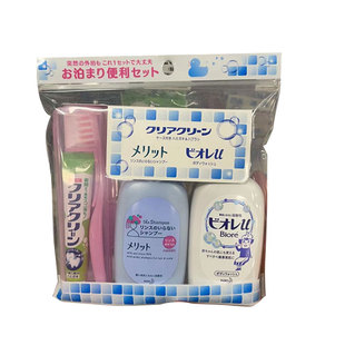 牙刷1支 牙膏17g 套 洗发水80ml Kao花王沐浴露90ml