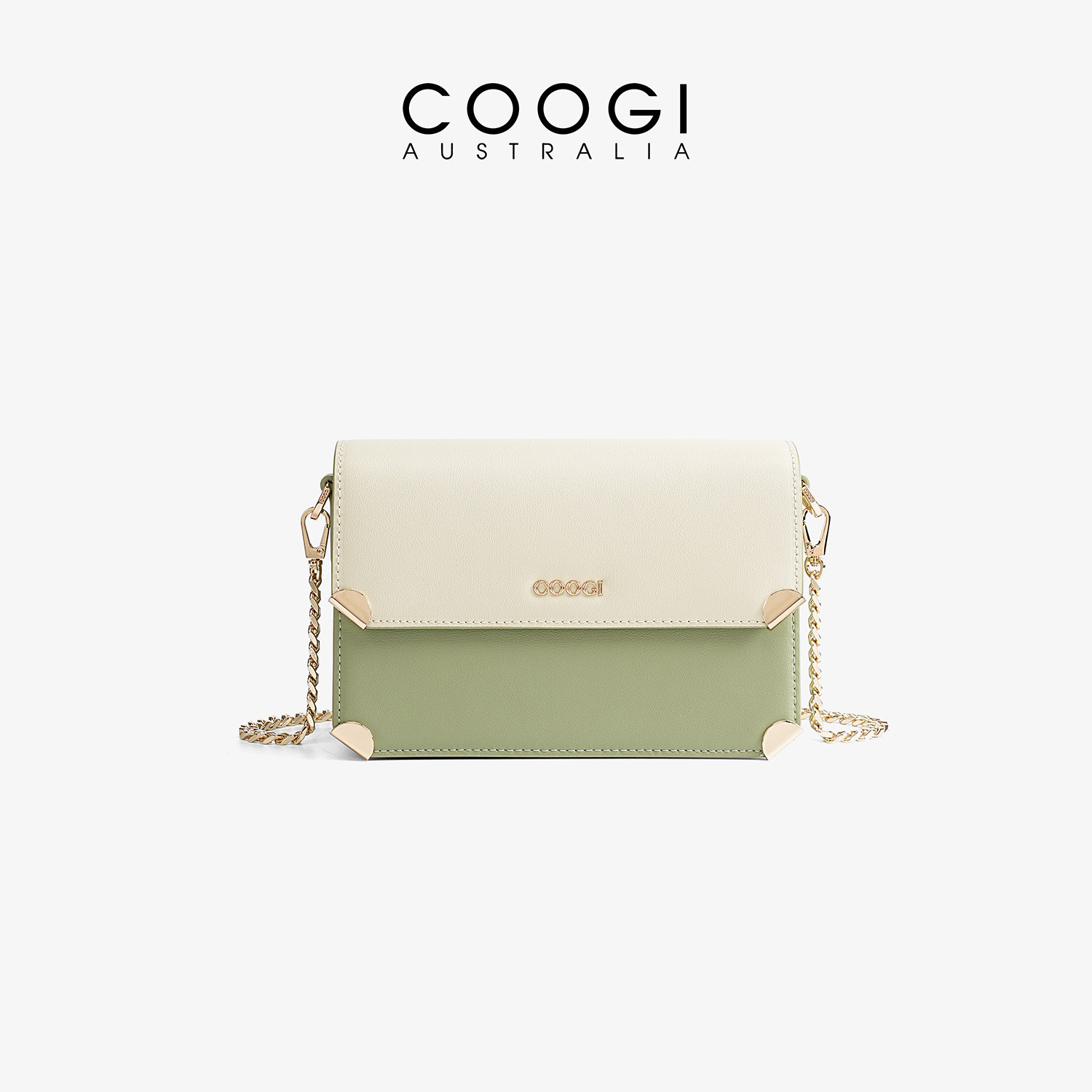 COOGI包包女士新款轻奢高级单肩斜挎包真皮小方包送女友生日礼物