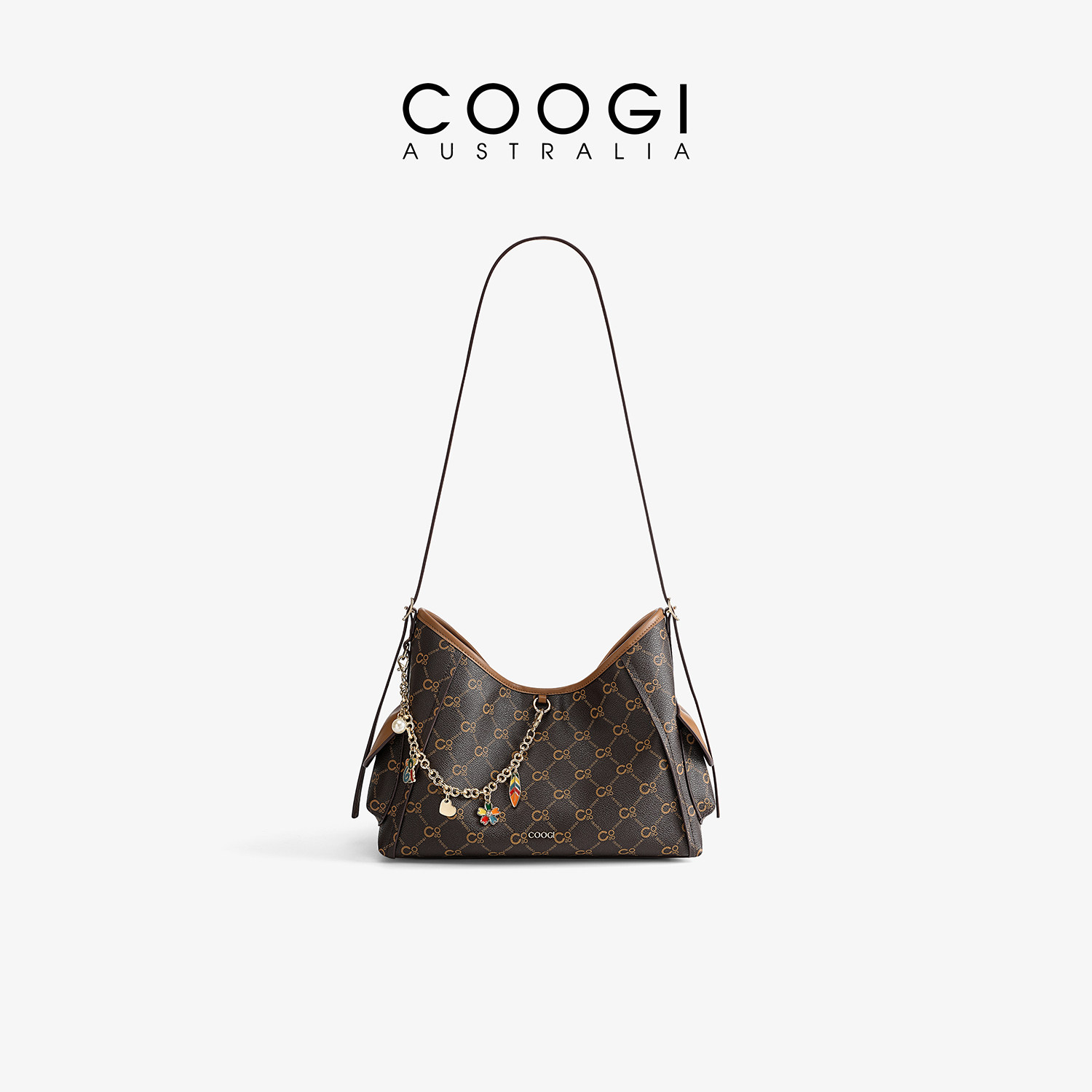 COOGI时尚单肩流浪包轻奢女包图片