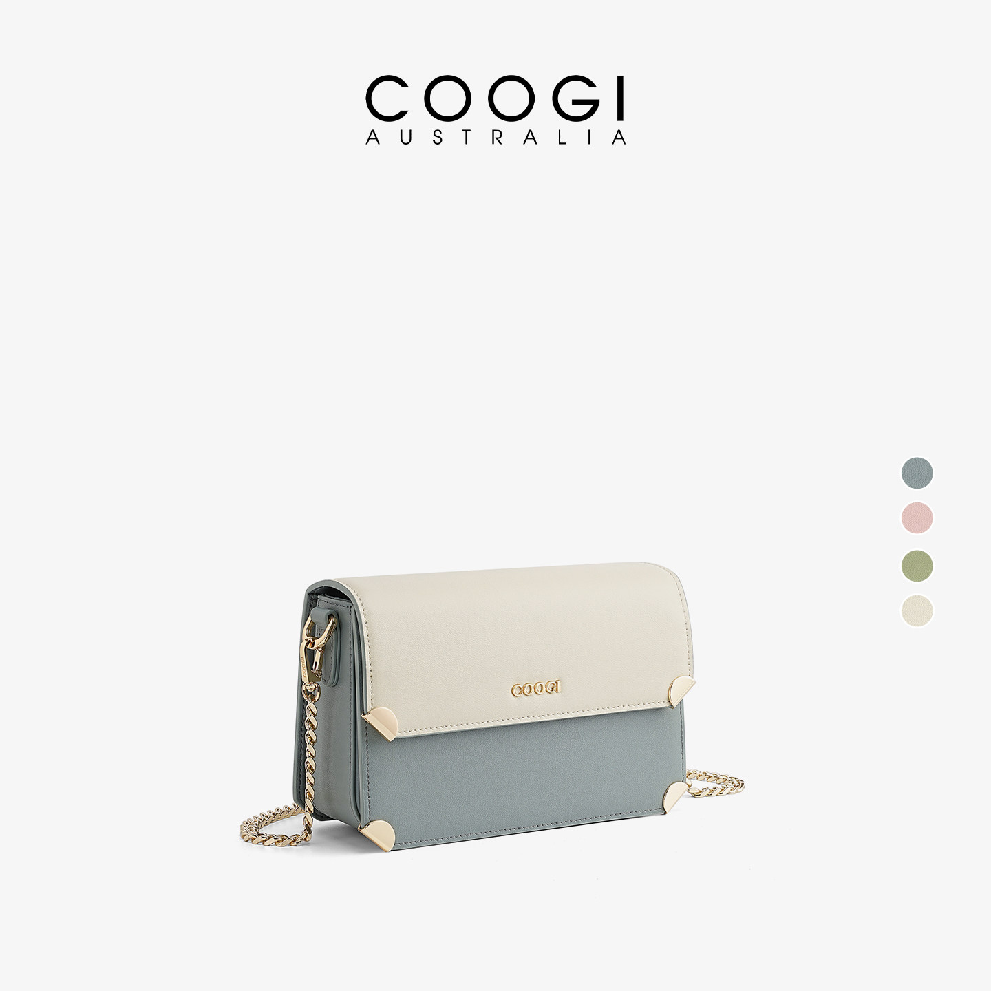 COOGI包包女士新款真皮斜挎包高级感通勤轻奢单肩包小方包腋下包