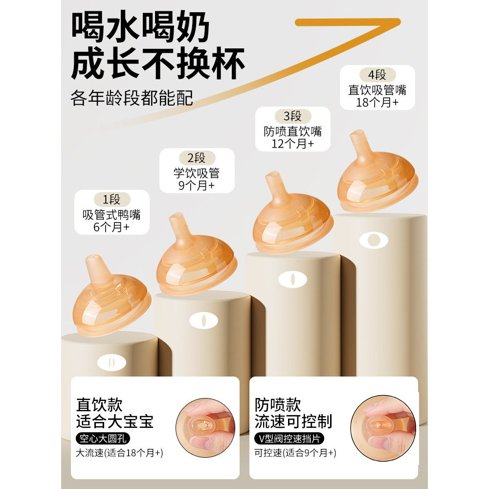 适用世喜奶瓶配件手柄百日玻璃图片