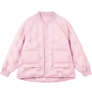 【清仓】【羽绒升级】秋冬季新款女童90绒羽绒服短款中大儿童