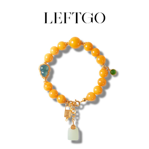 LEFTGO左戈天然蜜蜡手链女