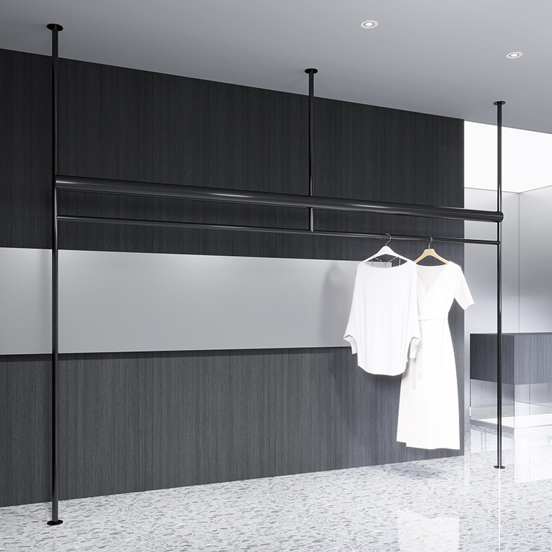 服装店展示架铁艺黑色上