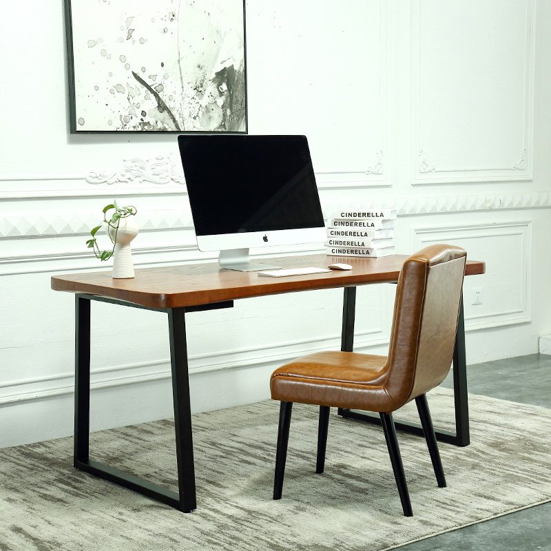 简易实木电脑桌台式家用书桌铁艺会议桌笔记本办公桌大班桌工作台,住宅家具,电脑桌,淘宝优惠券,粉丝福利购,淘宝优惠卷