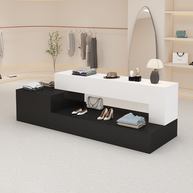服装店中岛展示柜商场展厅中间摆台化妆品鞋包流水桌陈列柜女装店