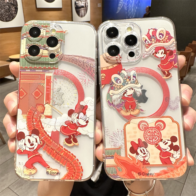 磁吸MagSafe苹果手机壳情侣米奇