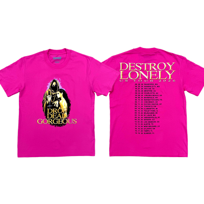 DESTROY LONELY DROP DEAD GORGEOUS TOUR TEE印花短袖