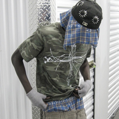KK11 EARPHONES CAMO T-SHIRT复古迷彩耳机印花短袖T恤