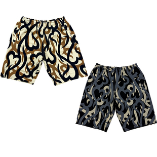 AW04 Number (N)ine Beige Tribal Camo Shorts荆棘迷彩短裤复古